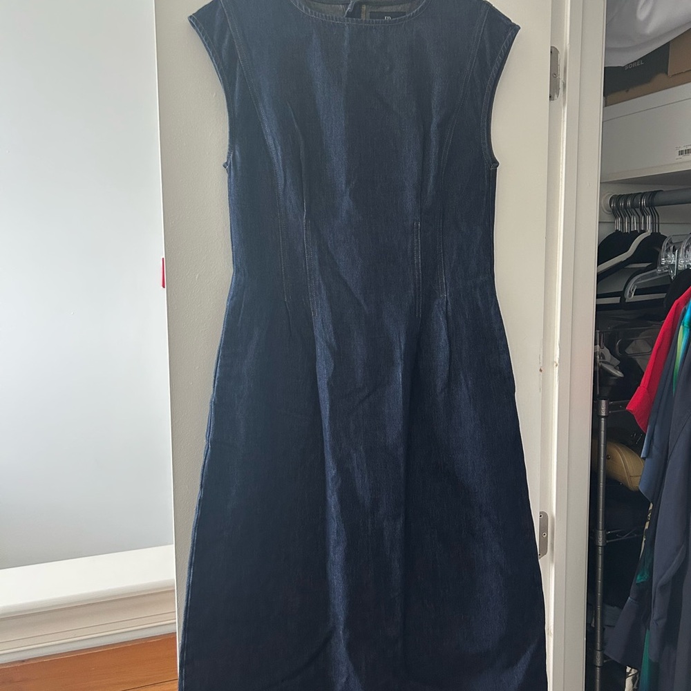 Banana Republic Dark Blue Denim Midi Dress, US8